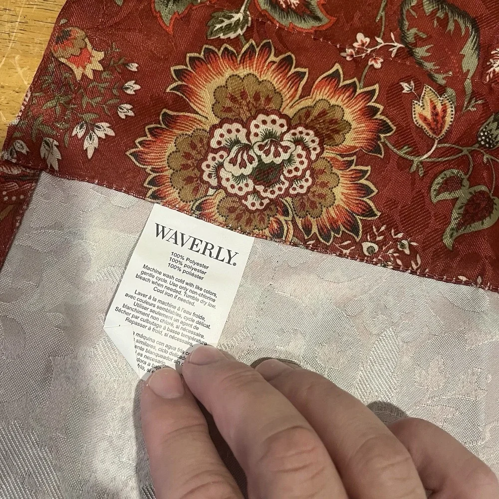 Waverly Navarra Farmhouse Scalloped Valance‎ Rod Pocket Window Curtain 52x19
